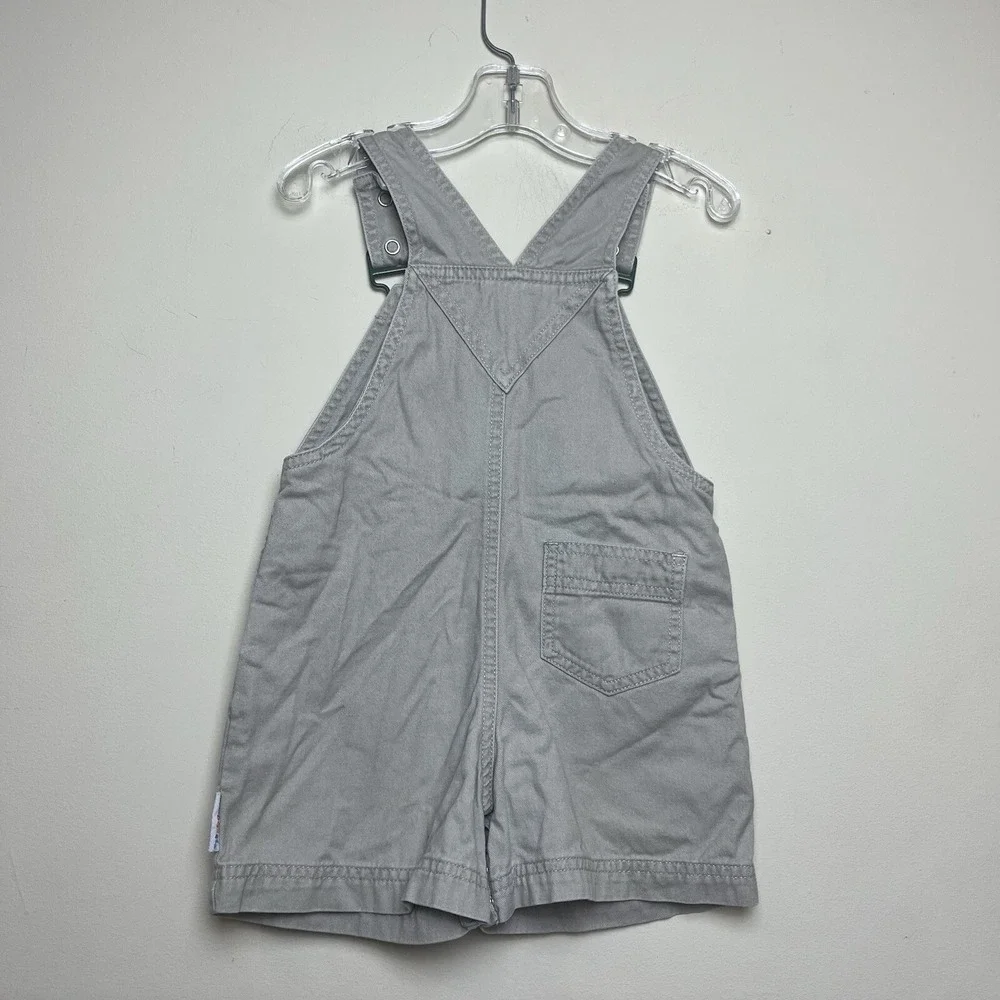 Vintage Gymboree Rainbow Tag Khaki Overalls‎ Shortalls Tractor Farm 90s Size X